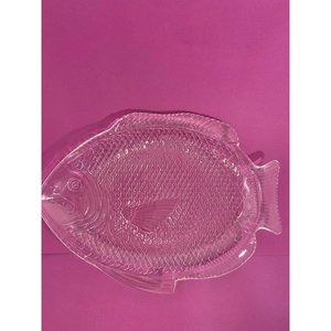 Fish Clear Glass  Serving Plate/Tray/Horderves/Vin